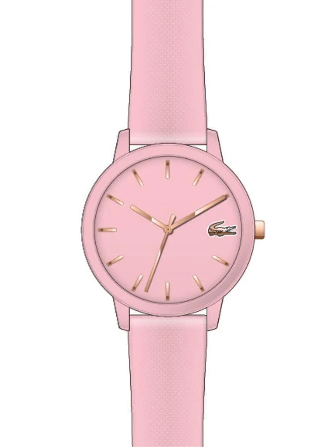 LACOSTE 12.12 Ladies Collection Analog Quartz Watch For Women With Pink Silicone Bracelet - 2001065